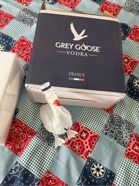 Grey Goose White Ceramic Goose Vase - White